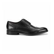 side-view - Men's Black Leather Brogue Dress Shoes