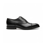 side-view - Men's Black Leather Brogue Oxford Shoes