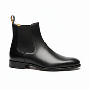 side-view - Men's Black Leather Chelsea Ankle Boots