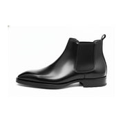 side-view - Men's Black Leather Chelsea Boots