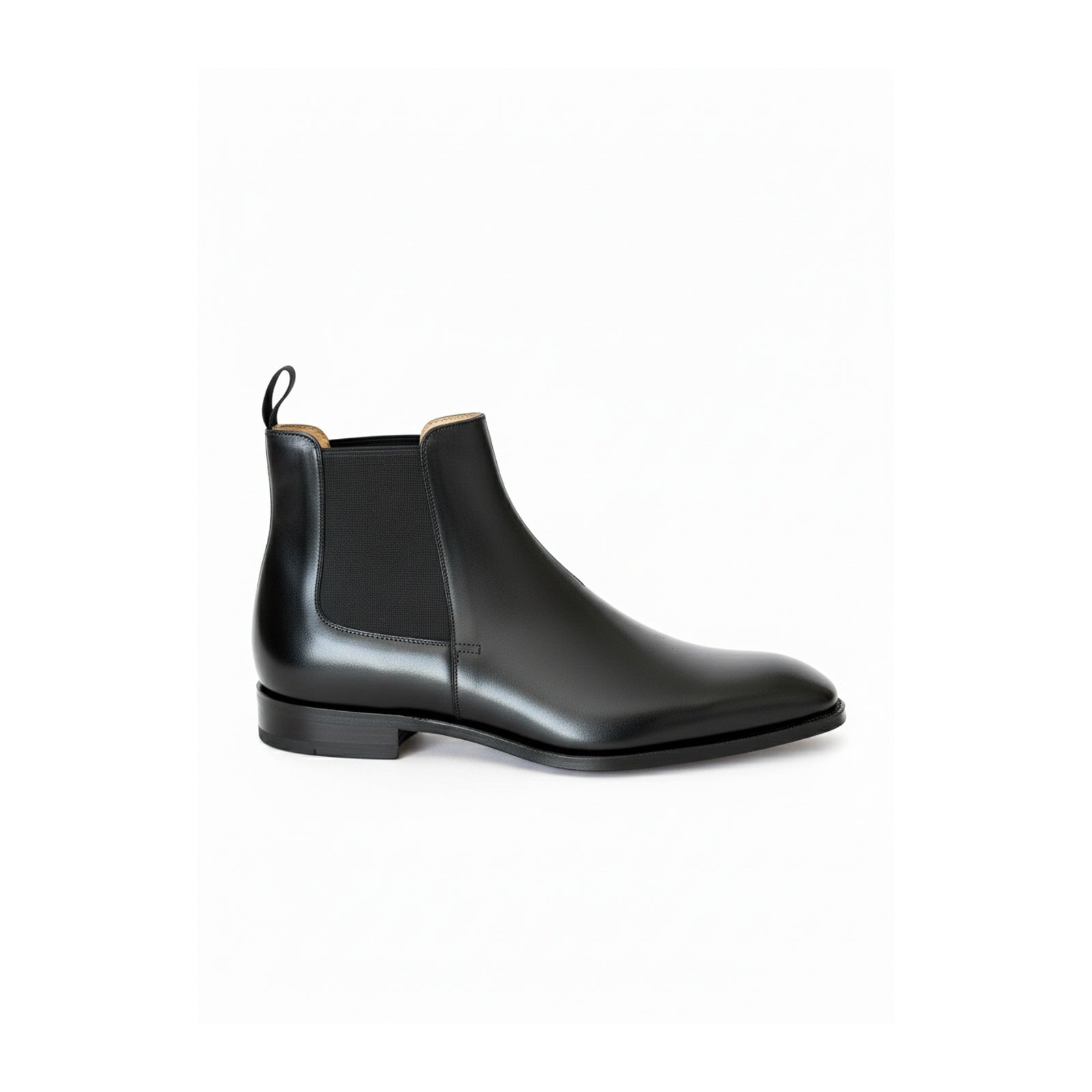 side-view - Men's Black Leather Chelsea Boots