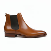side-view - Men's Black Leather Chelsea Boots