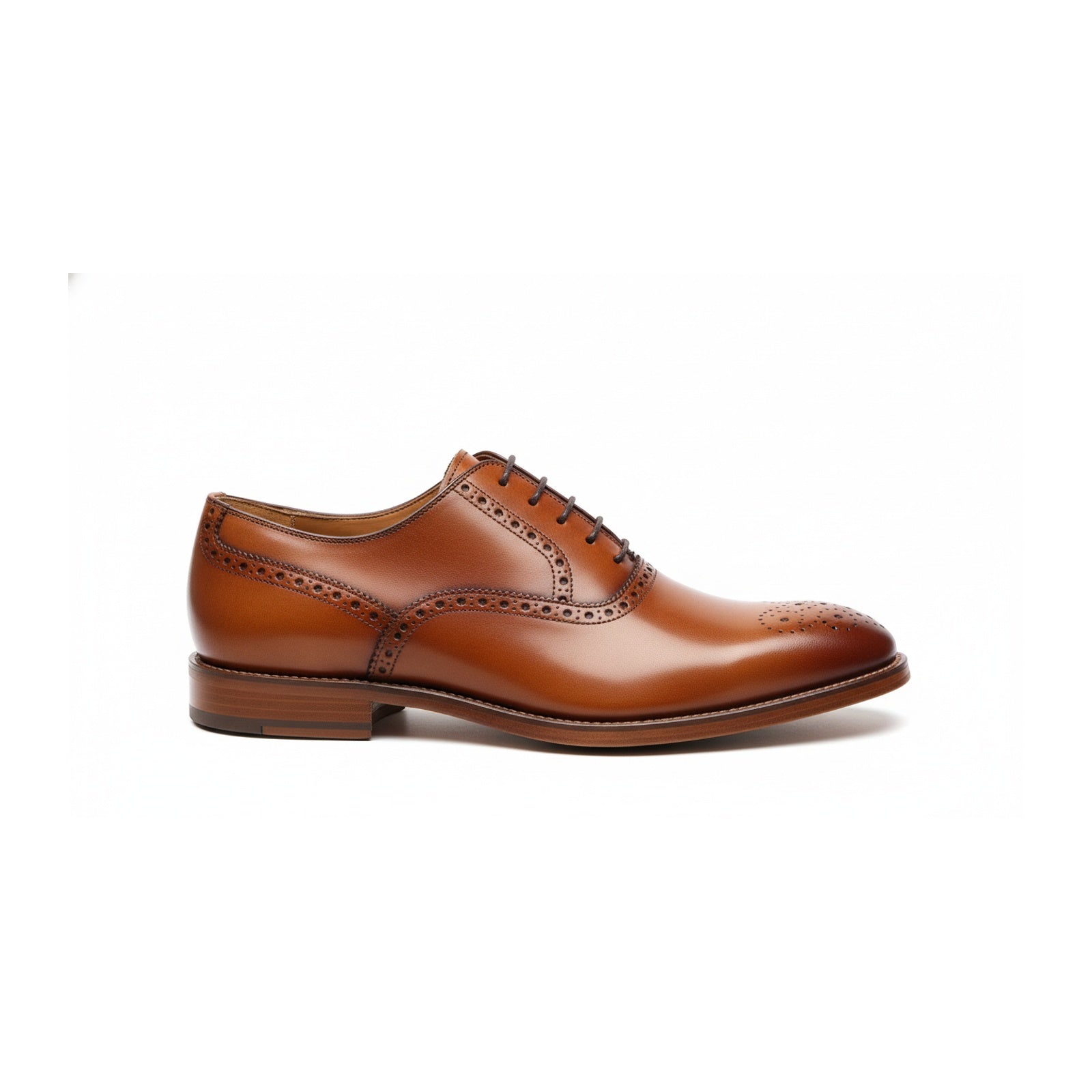 side-view - Men's Black Leather Derby Dress Shoes