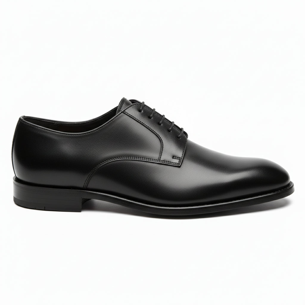 Men's Black Leather Dress Oxfords - side-view