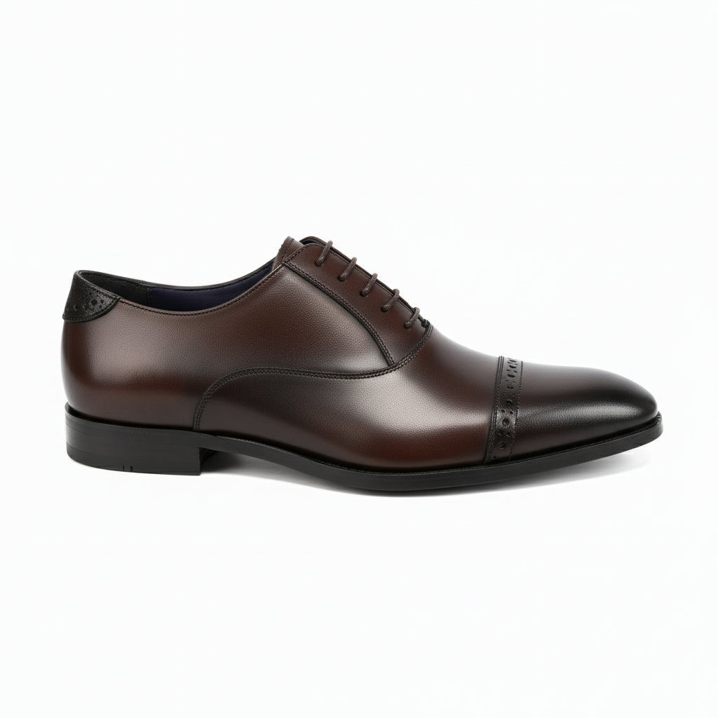 side-view - Men's Black Leather Formal Dress Shoes