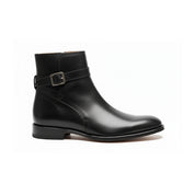 side-view - Men's Black Leather Jodhpur Ankle Boots
