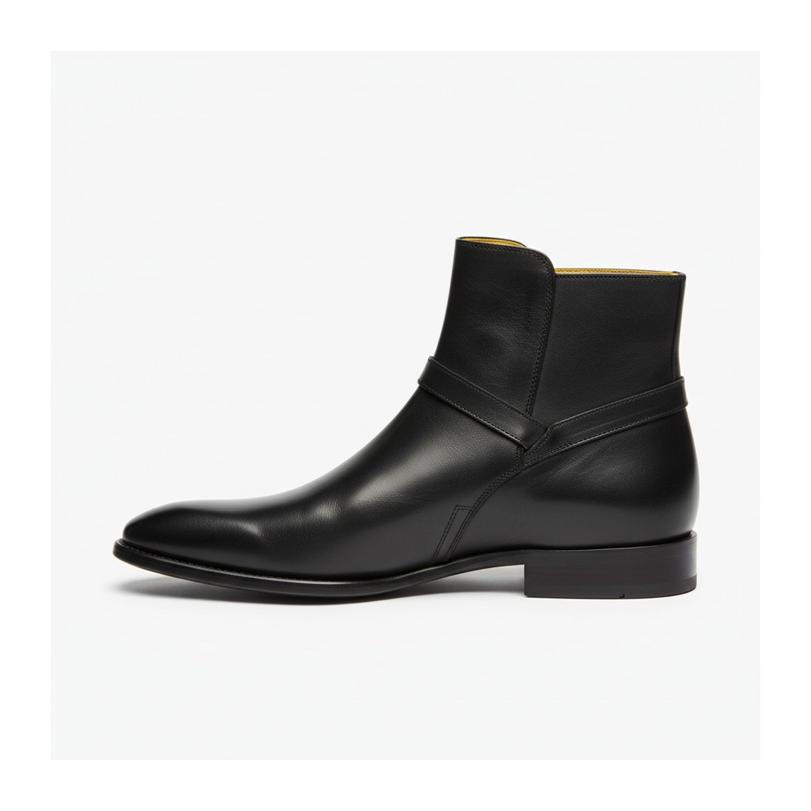 side-view - Men's Black Leather Jodhpurs Ankle Boots