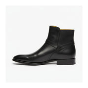 side-view - Men's Black Leather Jodhpurs Ankle Boots