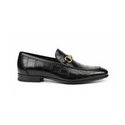 side-view - Men's Black Leather Moccasins