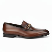side-view - Men's Black Leather Modern Loafers