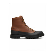 side-view - Men's Black Leather Moto Boots