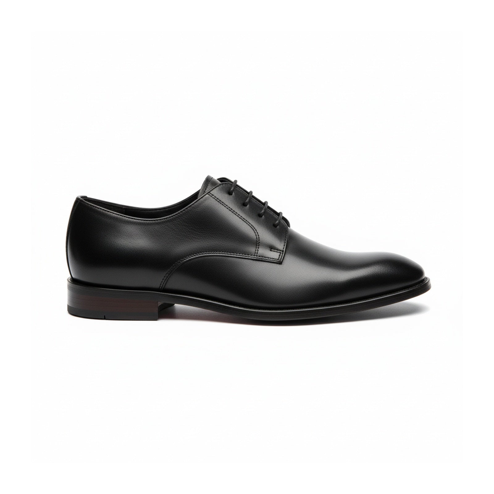 side-view - Men's Black Leather Oxford Dress Shoes