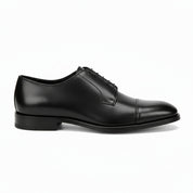 side-view - Men's Black Leather Oxford Dress Shoes