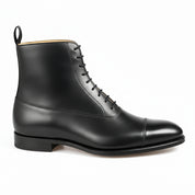 side-view - Men's Black Leather Tuxedo Boots