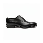 side-view - Men's Black Leather Tuxedo Oxford Shoes