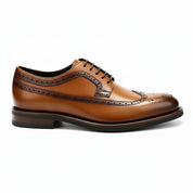 side-view - Men's Black Leather Wingtip Oxford Shoes