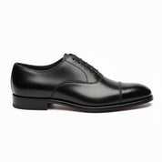 Men's Black Oxford Leather Dress Shoes - side-view