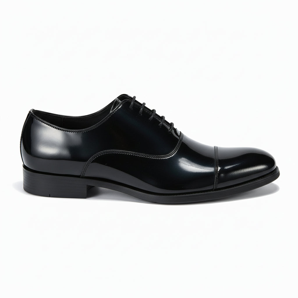 side-view - Men's Black Patent Leather Formal Dress Shoes