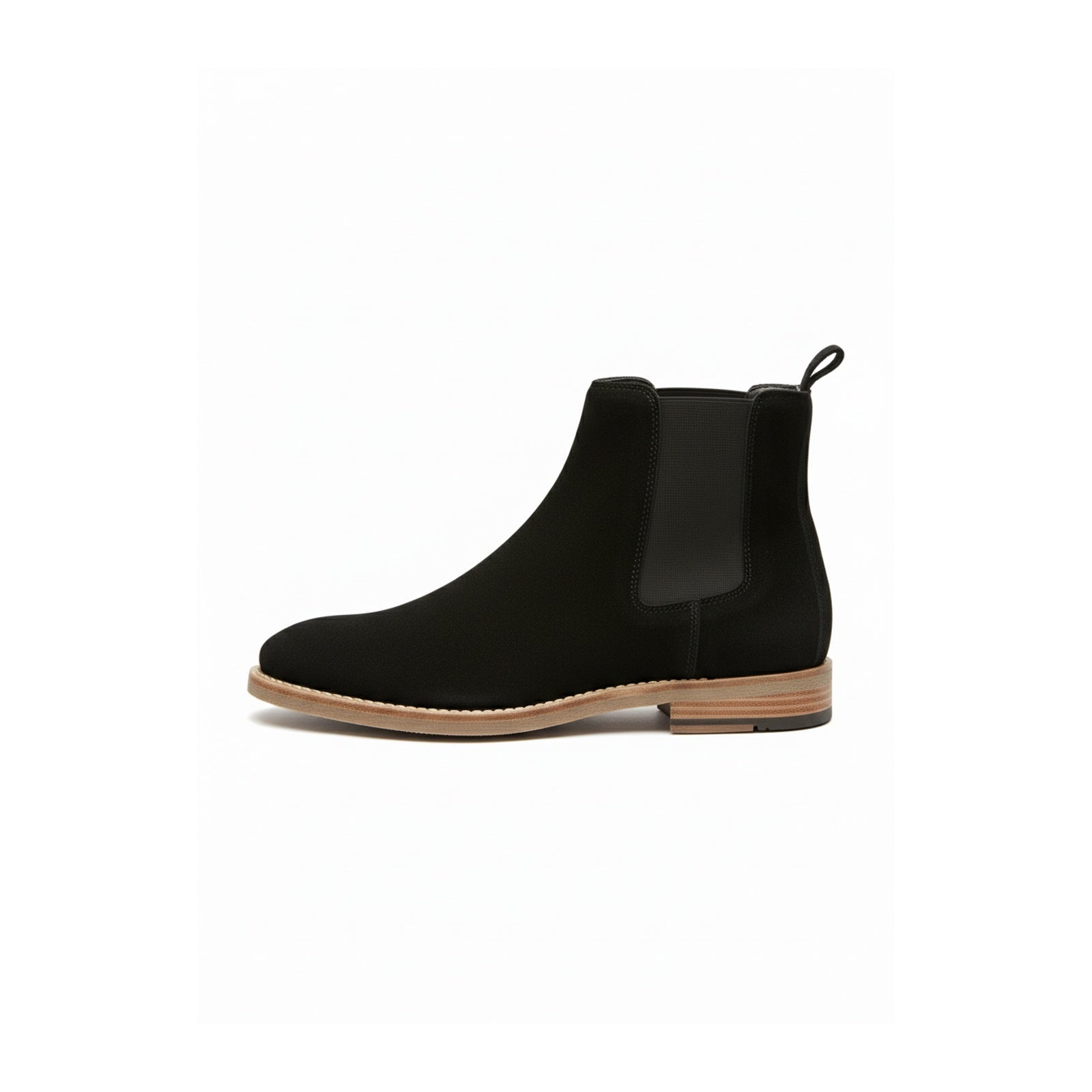 side-view - Men's Black Suede Chelsea Boots