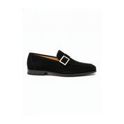 side-view - Men's Black Suede Monk Shoes