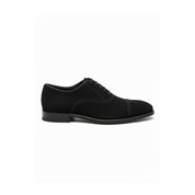 side-view - Men's Black Suede Oxford Dress Shoes