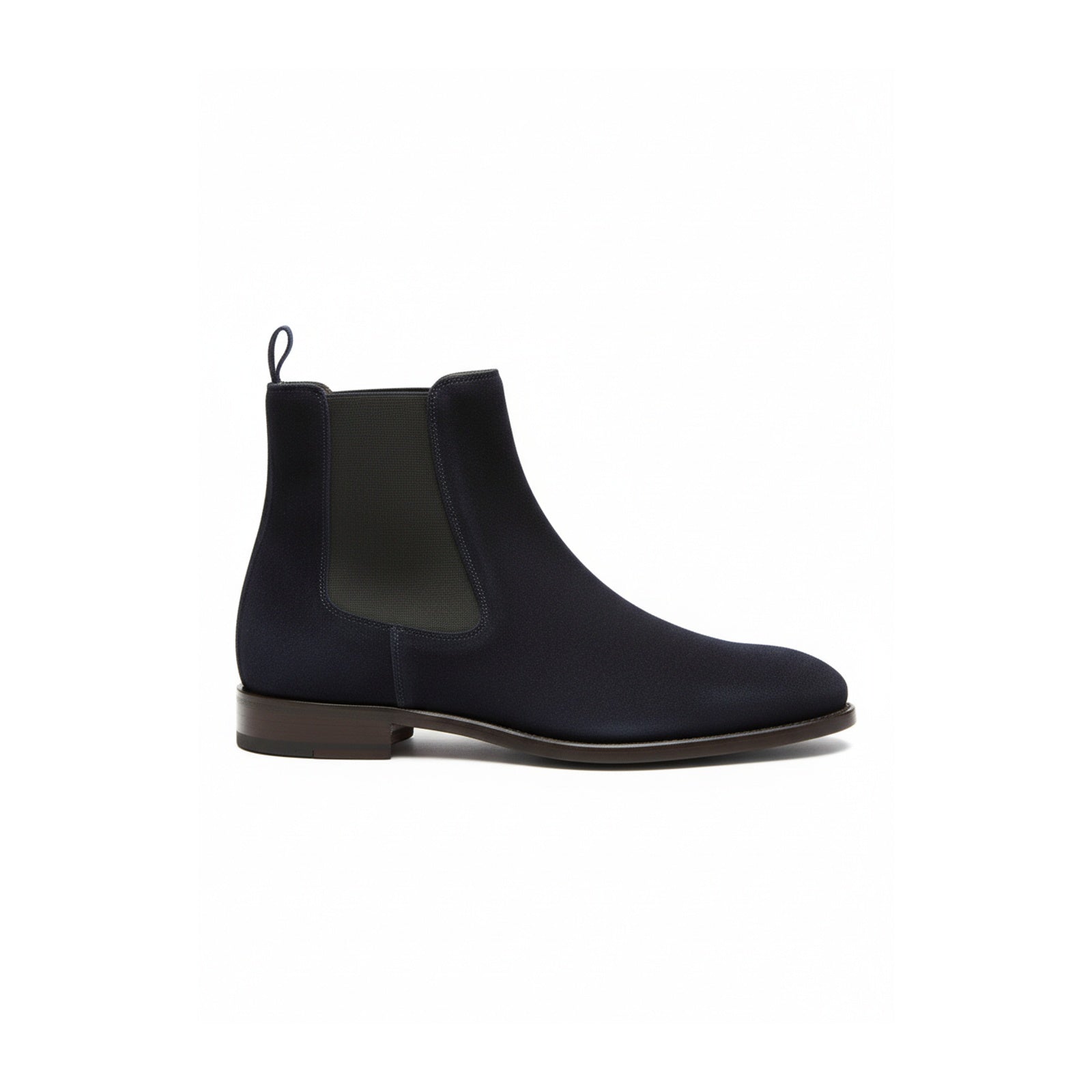 side-view - Men's Blue Suede Chelsea Boots