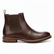 side-view - Men's Brogue Chelsea Leather Boots