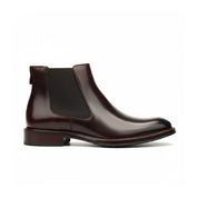 side-view - Men's Brown Cow Leather Ankle Boots