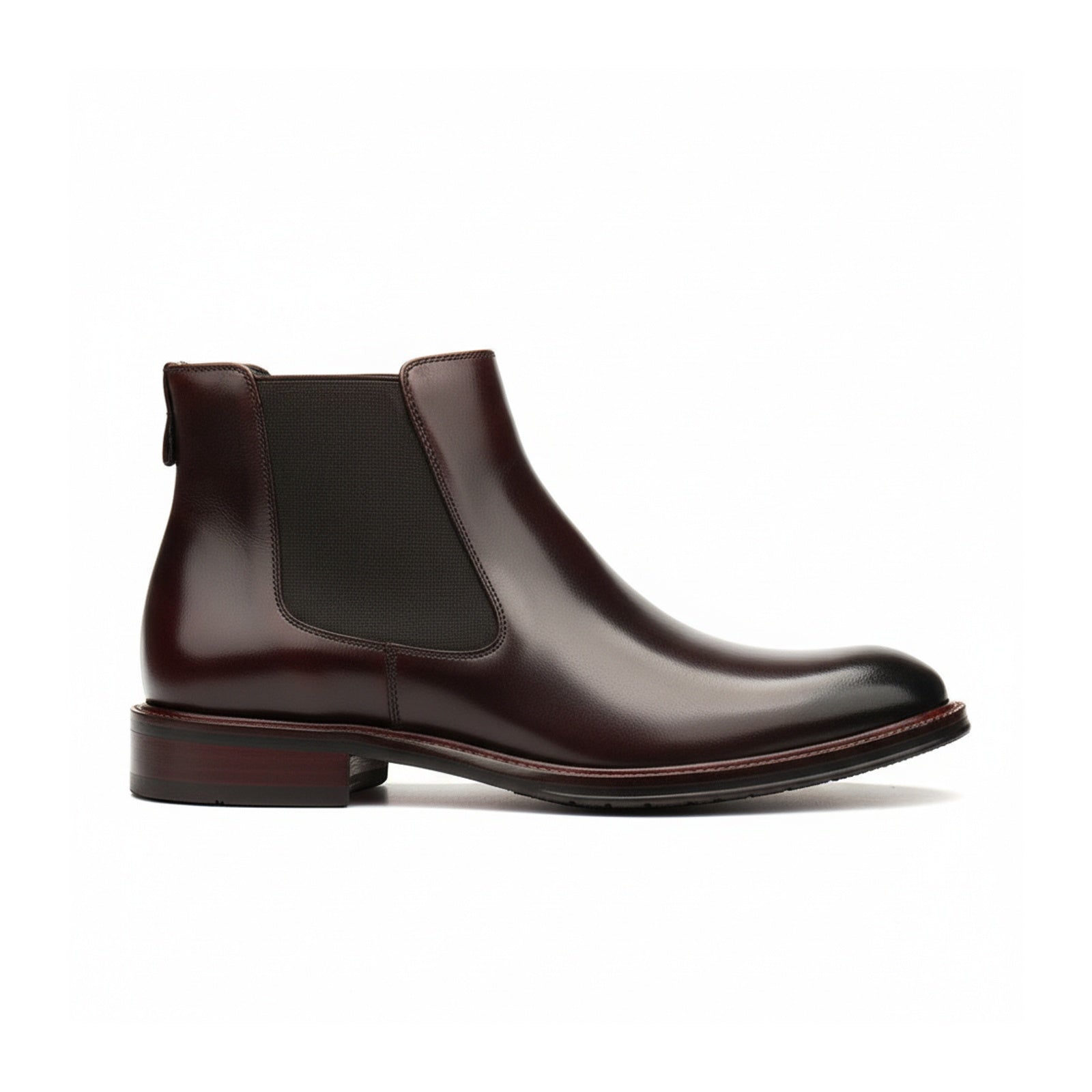 side-view - Men's Brown Cow Leather Ankle Boots
