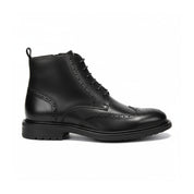side-view - Men's Brown Leather Brogue Boots