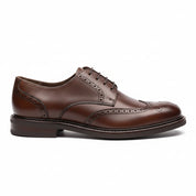 side-view - Men's Brown Leather Brogue Dress Shoes