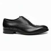 side-view - Men's Brown Leather Brogue Dress Shoes