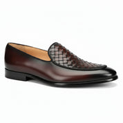 side-view - Men's Brown Leather Casual Loafers