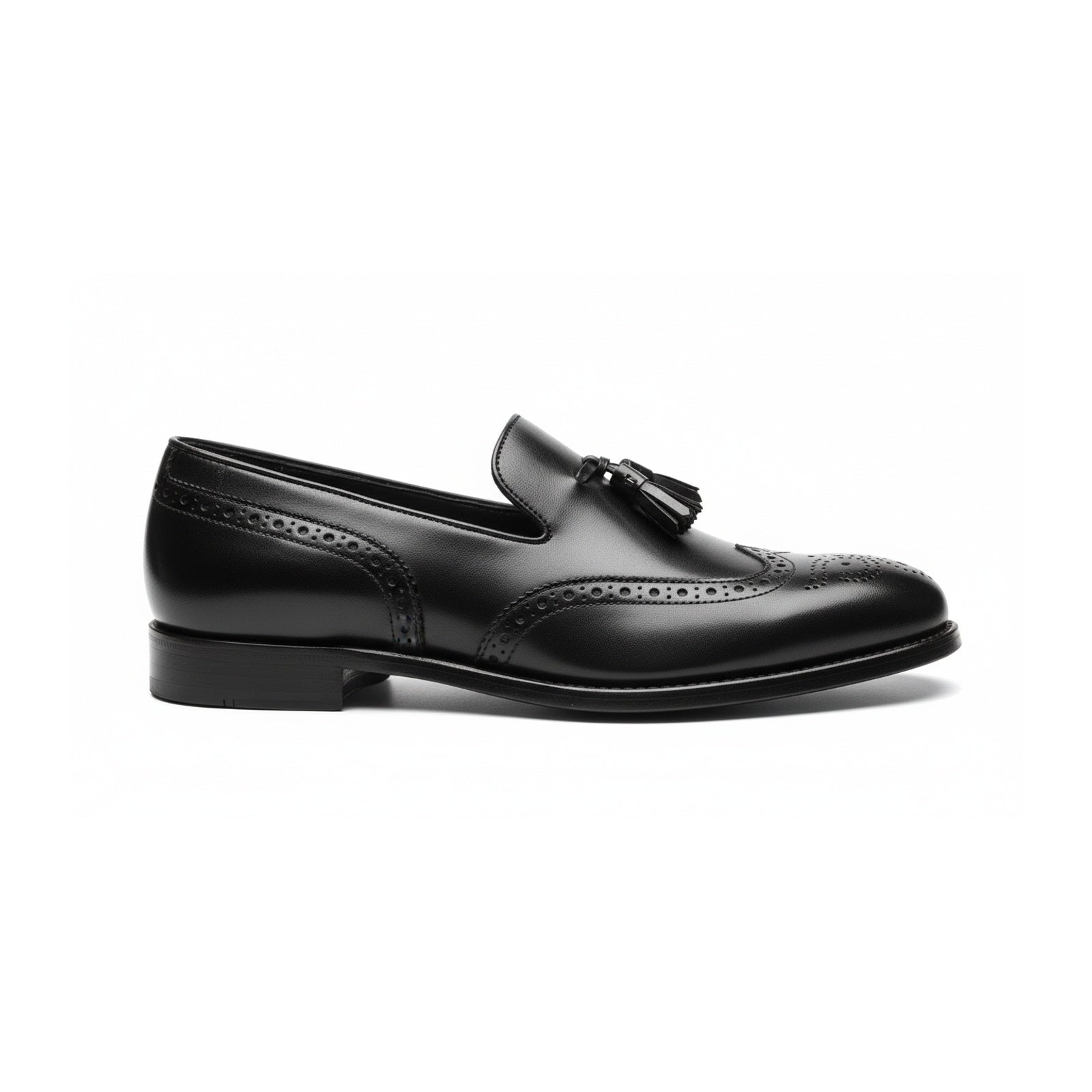 side-view - Men's Brown Leather Casual Loafers