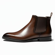 side-view - Men's Brown Leather Chelsea Ankle Boots