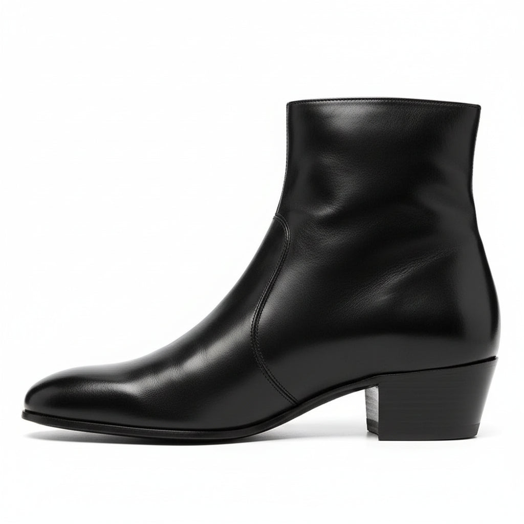 side-view - Men's Brown Leather Classic Boots
