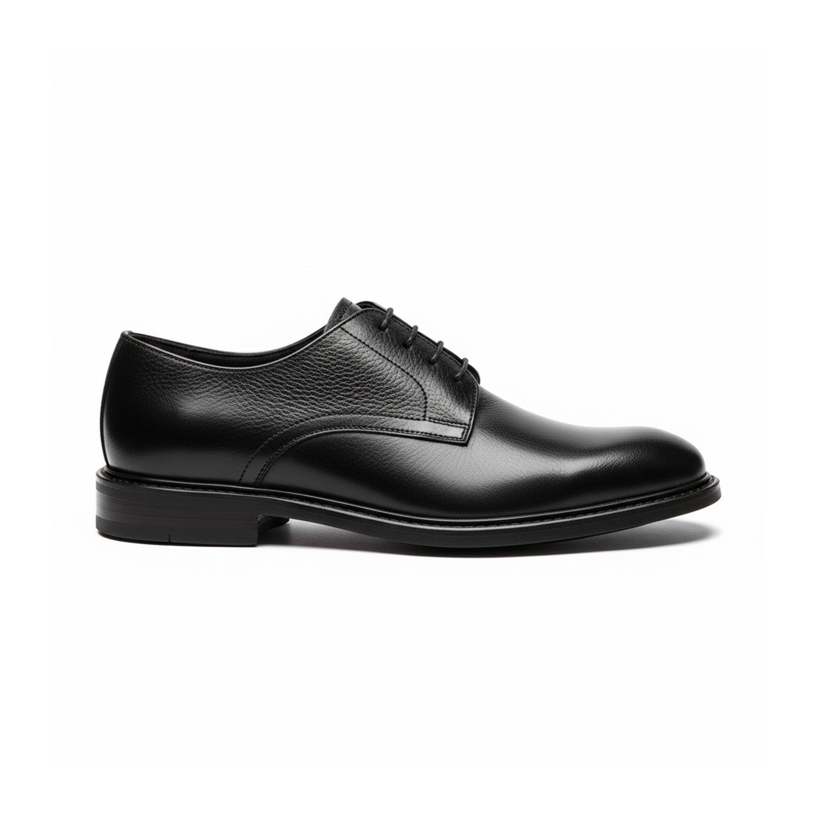 side-view - Men's Brown Leather Derby Shoes