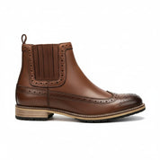 side-view - Men's Brown Leather Dress Boots