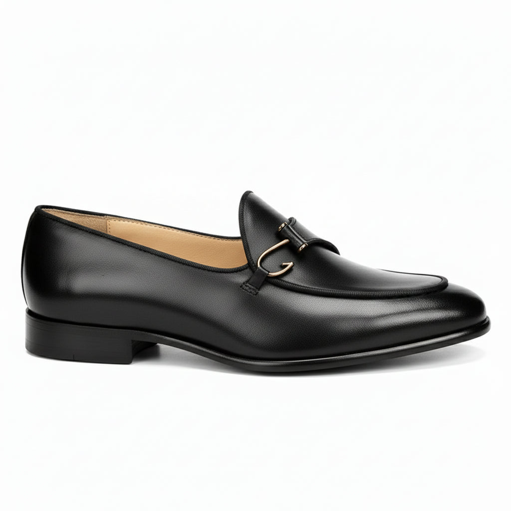 side-view - Men's Brown Leather Dress Loafers