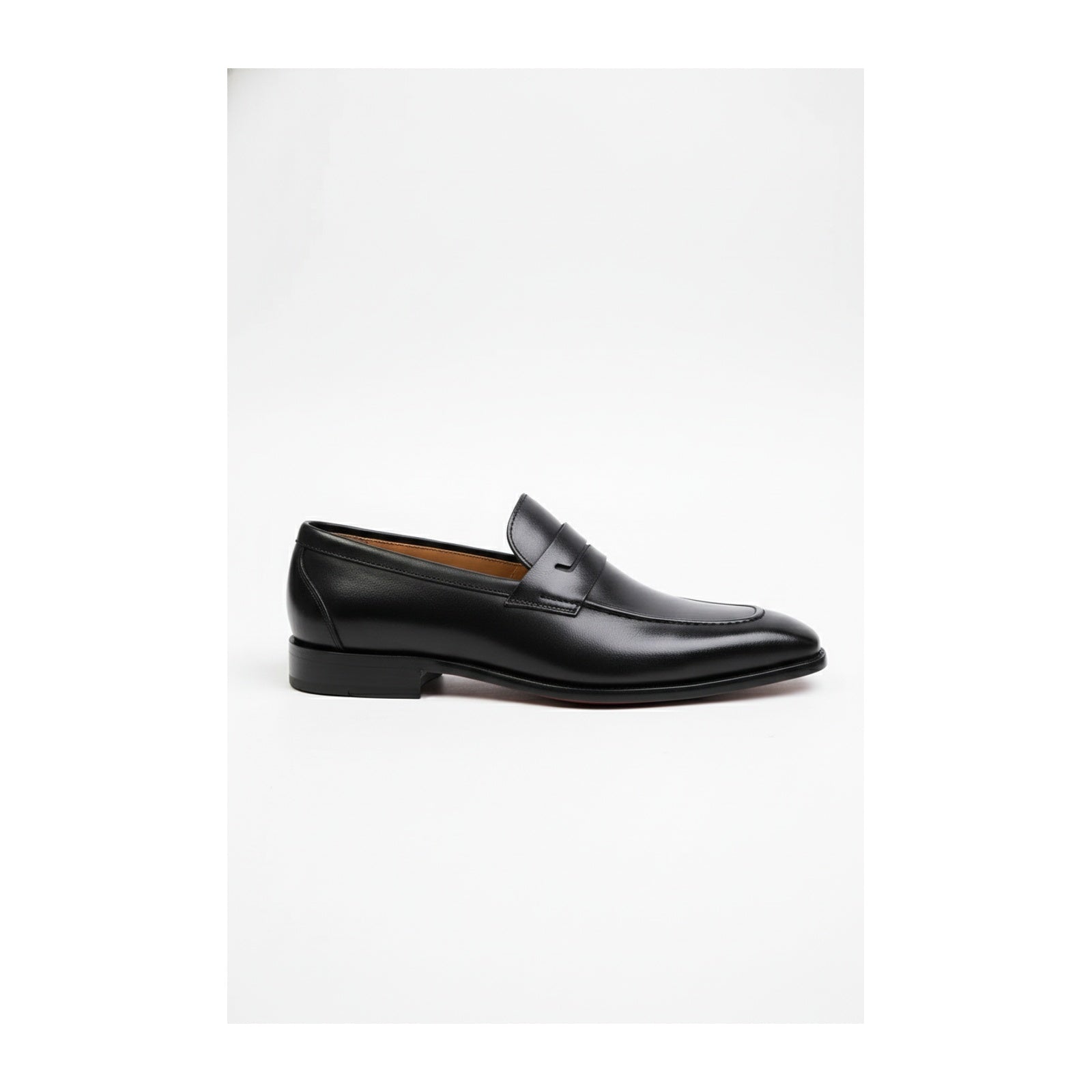 side-view - Men's Brown Leather Dress Moccasins