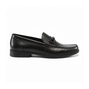 side-view - Men's Brown Leather Horsebit Loafers