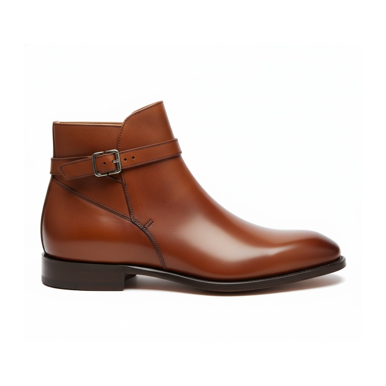 Men's Brown Leather Jodhpur Boots - side-view