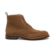 side-view - Men's Brown Leather Lace-Up Boots