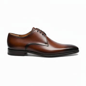 side-view - Men's Brown Leather Lace-Up Dress Shoes
