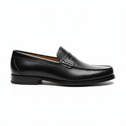 side-view - Men's Brown Leather Loafer Shoes