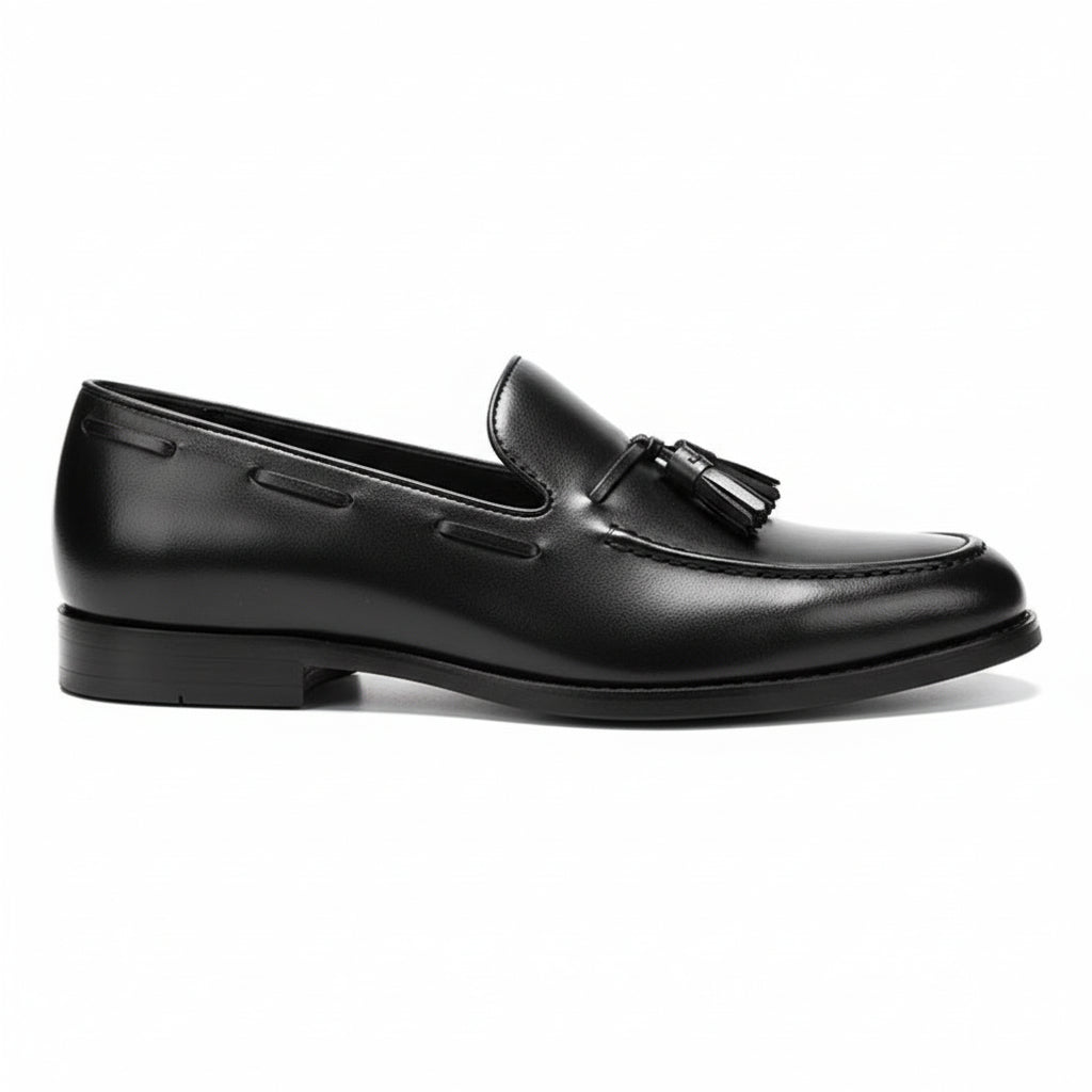 side-view - Men's Brown Leather Loafers