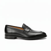 side-view - Men's Brown Leather Moc-Toe Loafers