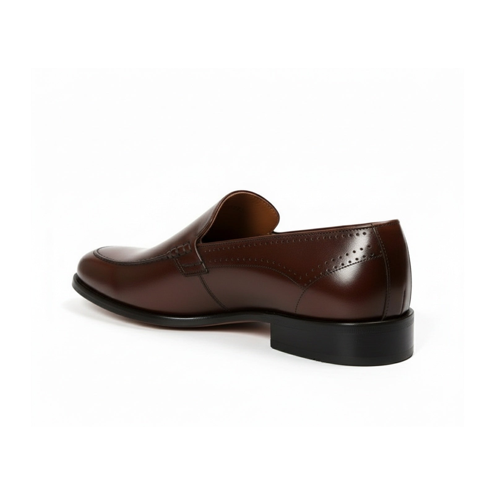 Men's Brown Leather Moccasins - side-view