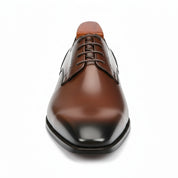side-view - Men's Brown Leather Oxford Dress Shoes