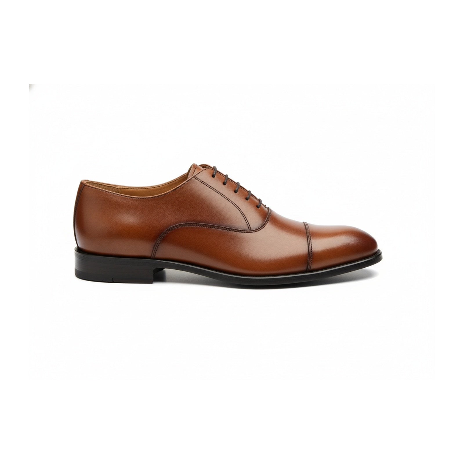 side-view - Men's Brown Leather Oxford Dress Shoes
